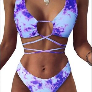 Womens tie dye bikini set